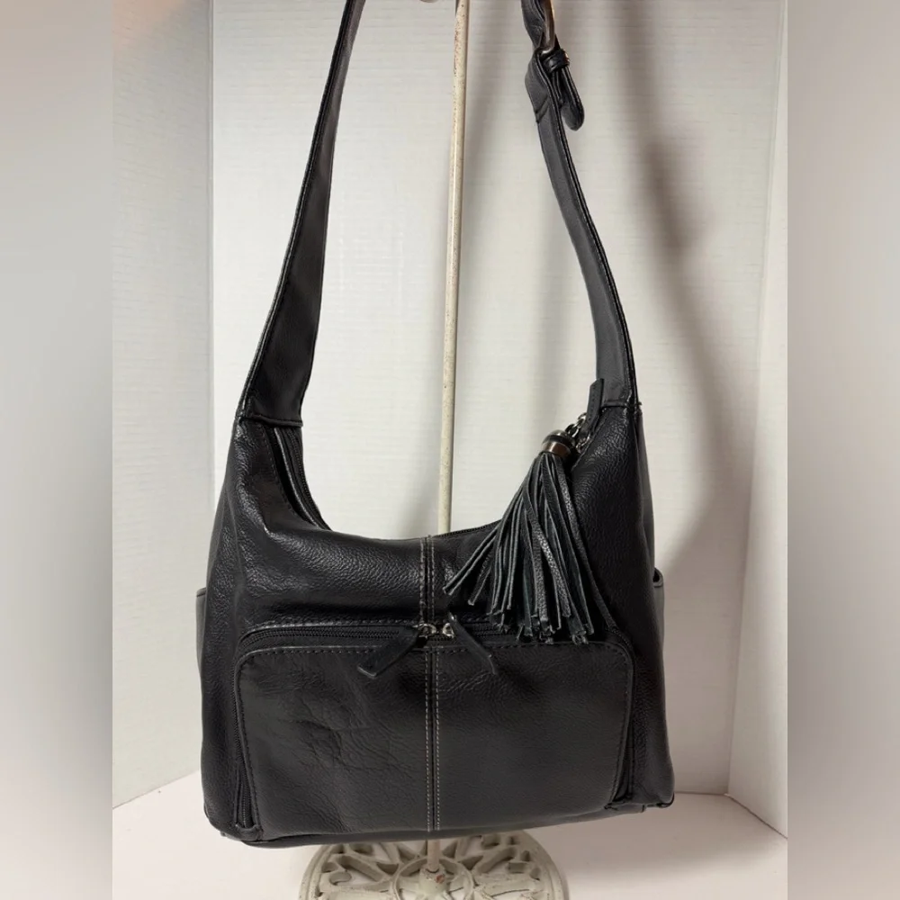 Black Leather Shoulder Bag